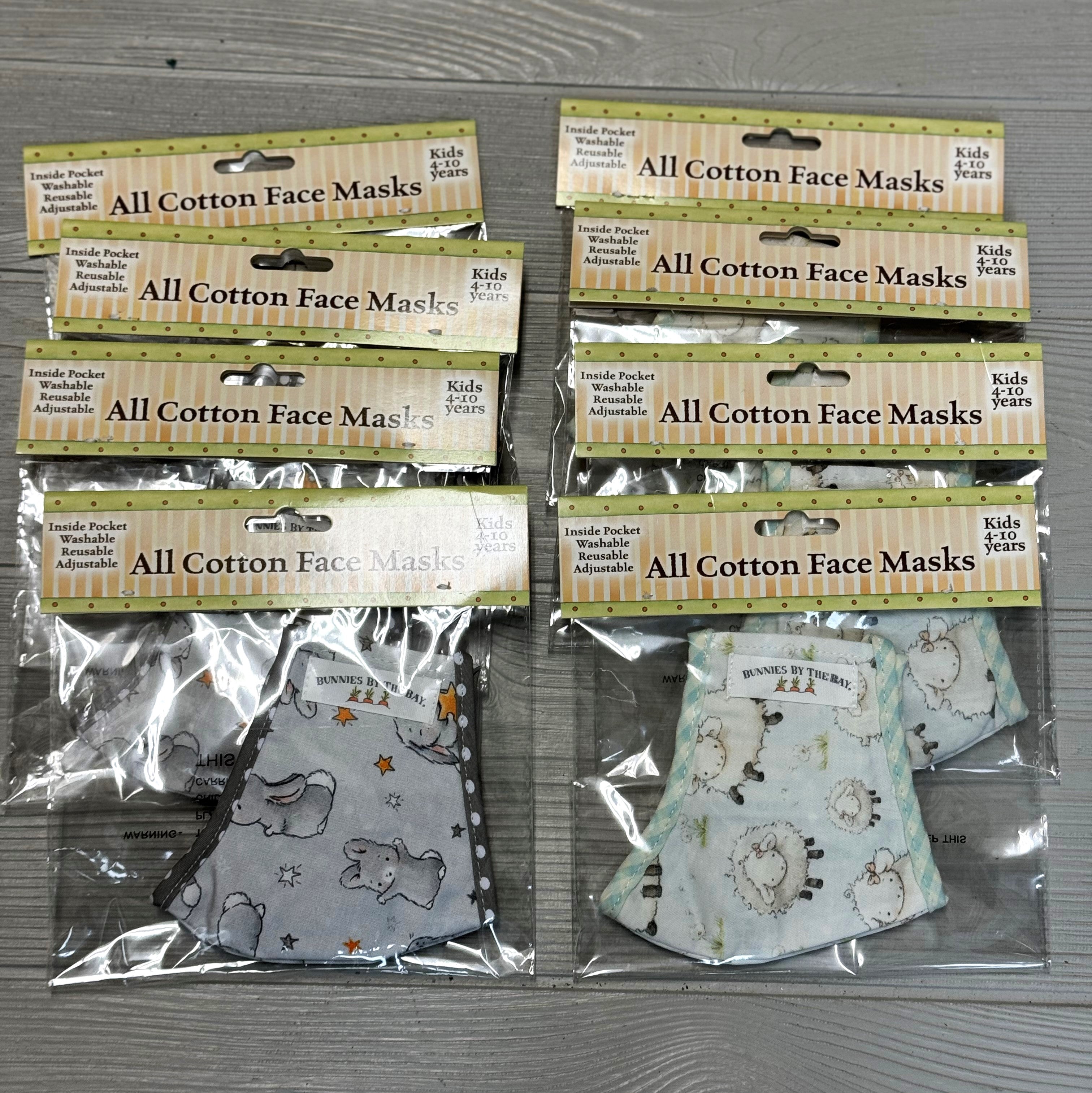 SALE ** Set of 8 Reusable Cotton Face Masks for Children