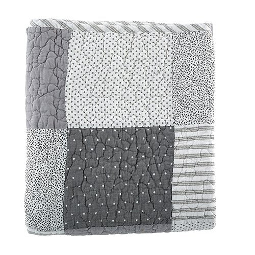 close up of the keepsake quilt included in our mom and baby gift basket