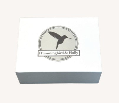 close up of white gift box