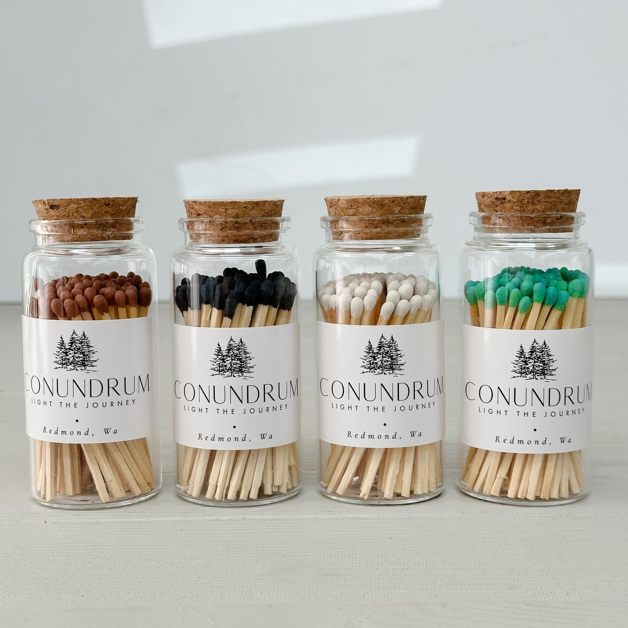 collection of glass jar matches by Conundrum Snacks