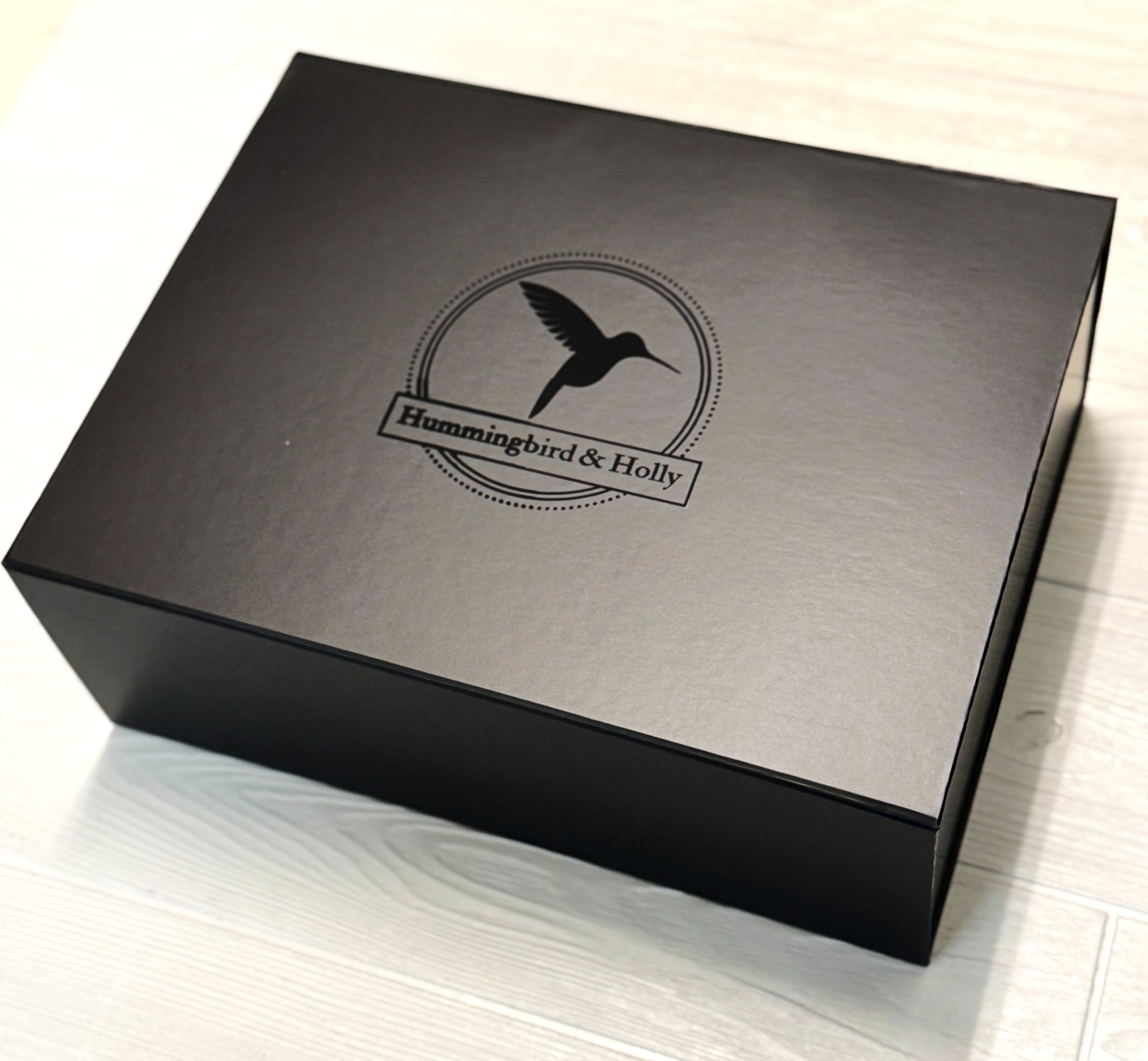 close up of large black box