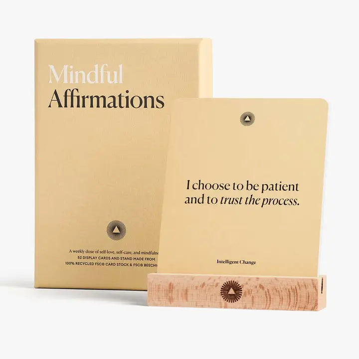 close up of mindfulness affirmation cards.